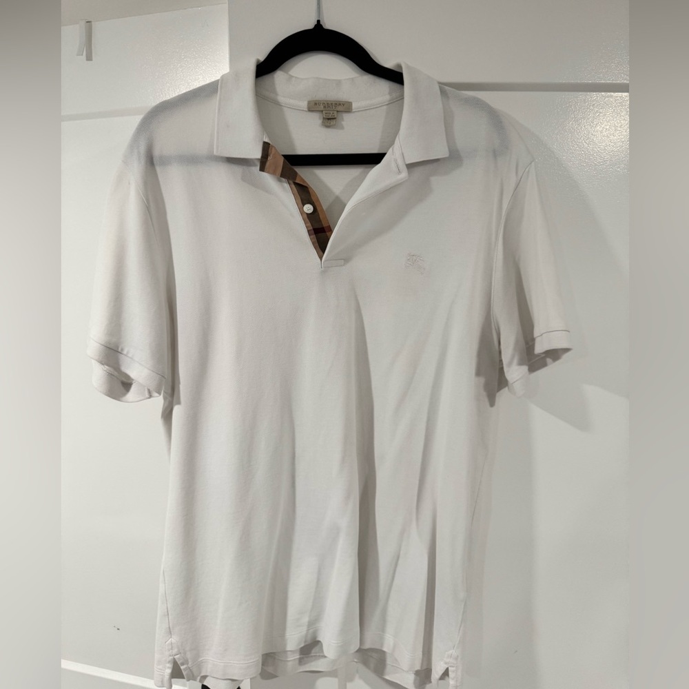 Burberry Polo Shirt with Check Collar